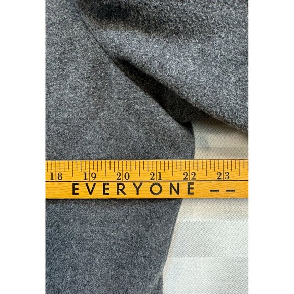 Lands End Womens Wool Blend Coat 14P Gray Long Sleeve Button-Up Outerwear - Picture 6 of 13